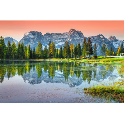 Windall Antorno Lake, Italy, Europe - Wrapped Canvas Print