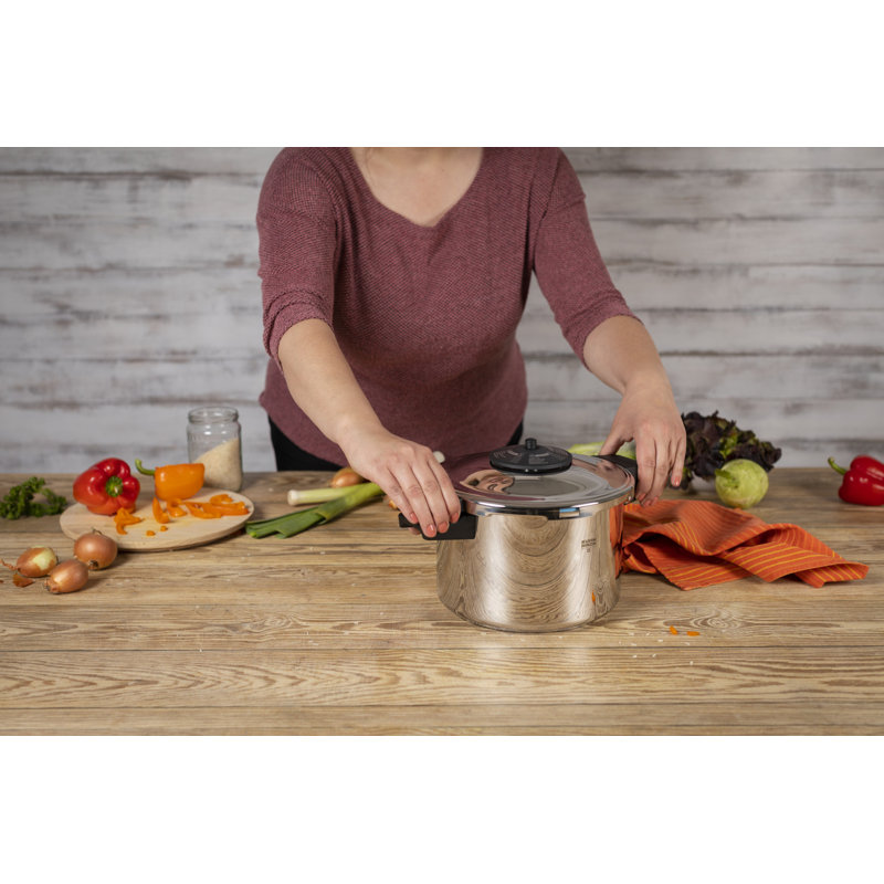 Kuhn Rikon Duromatic Neo Stainless Steel Pressure Cooker for All Hobs, Side Grips, 3.5L / 20cm