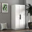 Armoire blanche autoportante de 63,85 po avec tablettes - ajoute du rangement et du style à votre armoire de cuisine décorative, multifonctionnelle pour une maison soignée et soignée, convient au style rétro moderne