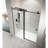 60" W x 76" H Sliding Frameless Shower Door in Matte Black with Clear Glass