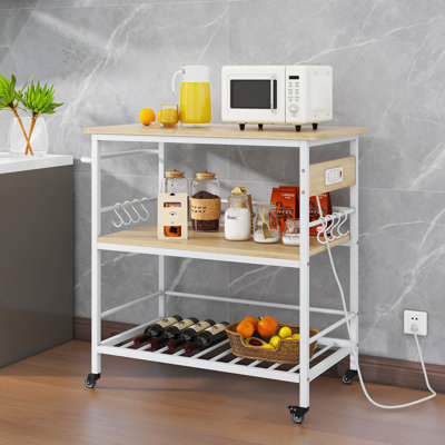 Kitchen Island With 3 Shelves