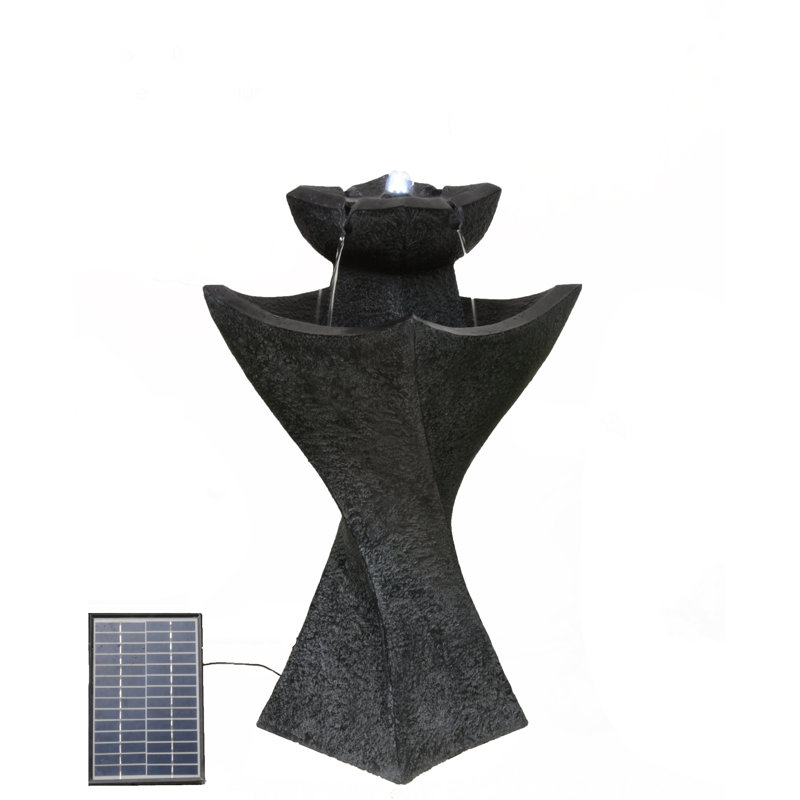 Outdoor Weather Resistant Floor Fountain with Lights