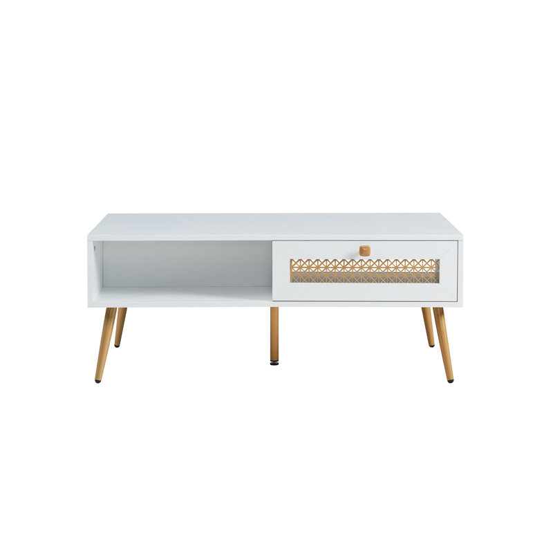 Table basse de 42 po, Blanc