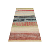 Distressed Homage Hand Knotted Wool Abstract Area Rug