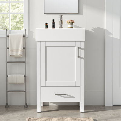 20‘’ Bathroom Vanity with Ceramic Sink and Soft-Close Storage