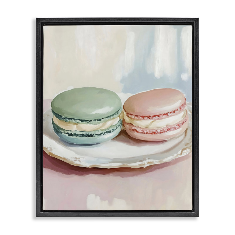 Macarons pastel sur cadre flottant, par The Prints Vibe, 21 x 17, Cadre flottant noir de jais