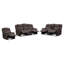 Canapé inclinable, microfibre polie brune