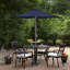 Parasol de marché d'extérieur 7,5 pi avec manivelle bleu marine
