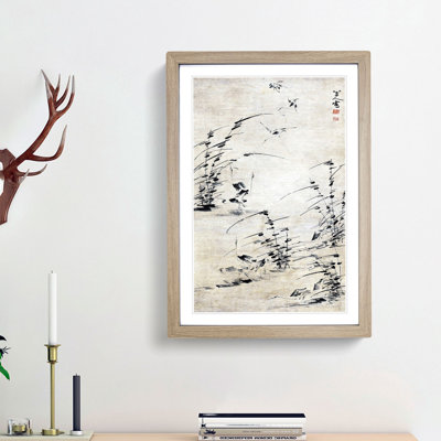 Twelve Egrets by Bada Shanren - Framed Print