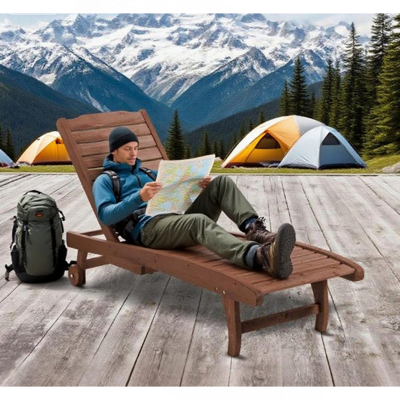 Méridienne en bois pour l'extérieur