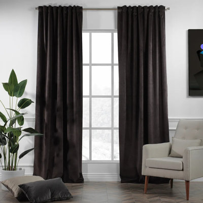 Extra Long & Extra Wide Matte Velvet Curtain Panel