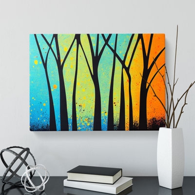 Appealing Abstract Forest - Wrapped Canvas