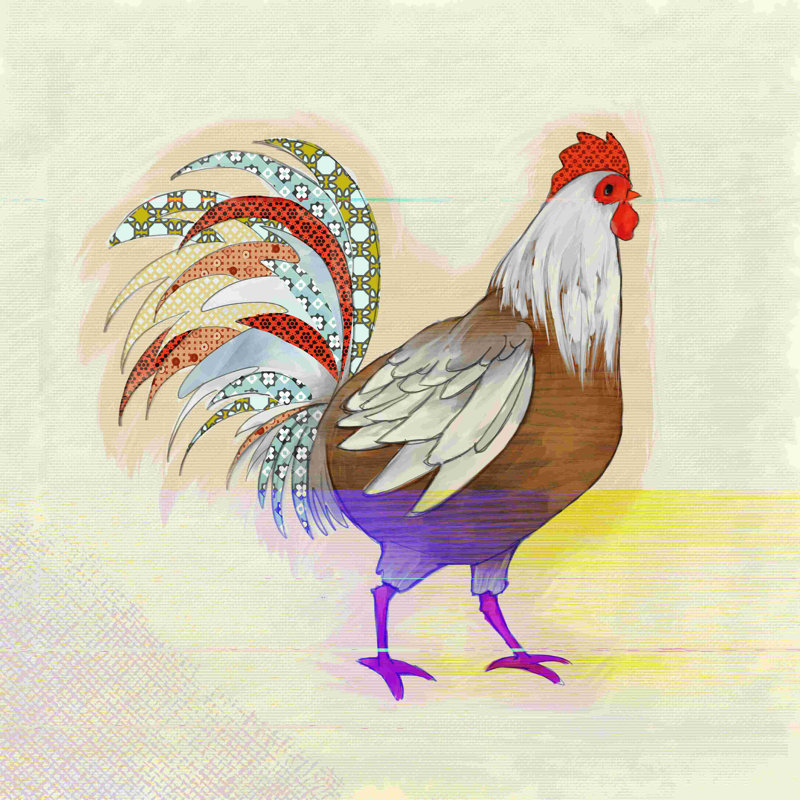 " Rooster2 ", 30" H x 30" W  