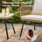 2 - Person Boho Patio Wicker Seating Group Dining Set with Cushions and Rectangular Glass-Top Table