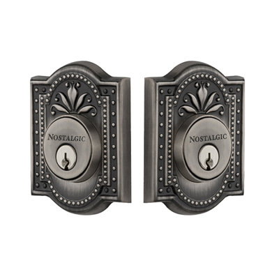 Nostalgic Warehouse Meadows Plate Double Cylinder Deadbolt