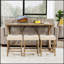 Ensemble de table de bar 4 pièces avec prise de courant, tabourets rembourrés et conception moderne pour une utilisation polyvalente dans les salons et les salles à manger-407927974-407927975