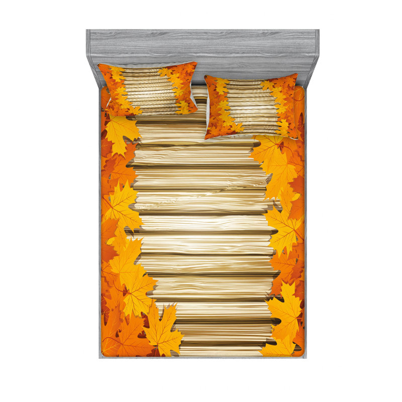 Ensemble de draps leaveson retombé, Ensemble de drap pour grand lit avec drap-housse