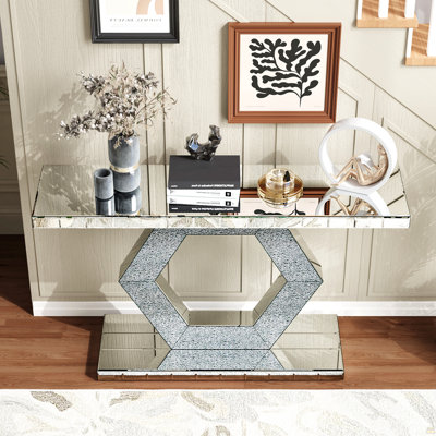 Miroir d'entrée hexagonal en cristal Sparkling