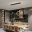 Lorisa 5 - Light Black LED Kitchen Island Pendant