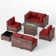 Romanas 8 Piece Patio Conversation Sets With Fire Pit Table