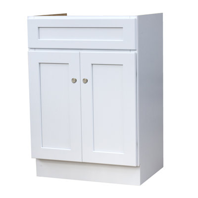 Ransom 24'' White Shaker vanity base cabinet