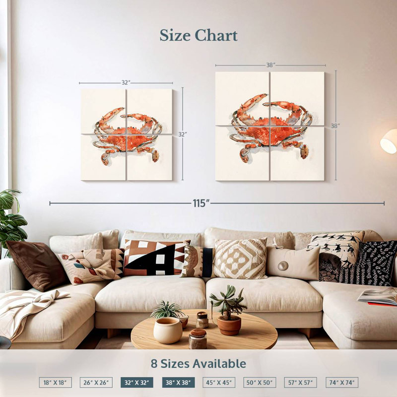 Yarlin Crusty Crab II, 32'' H x 32'' W