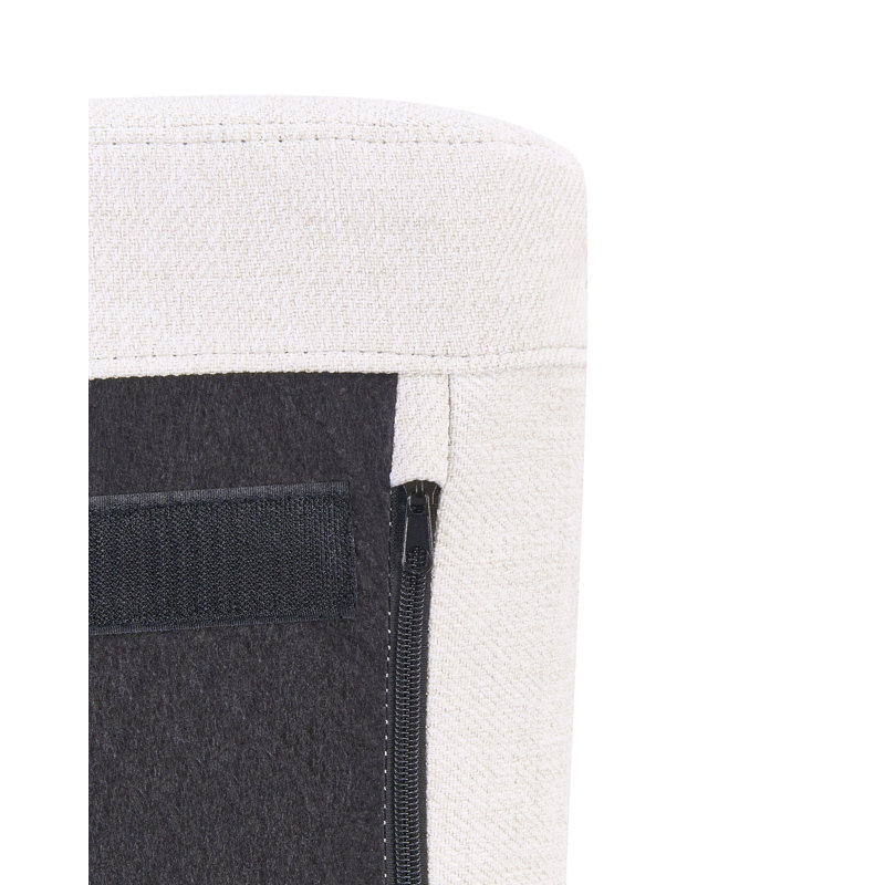 Upholstered Swivel Armchair, White