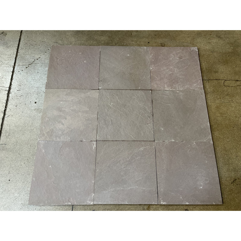 Carreau de mur et plancher en ardoise prune 12 po x 12 po