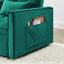 Lit moderne pliable de 54,33 pouces, 3 versions de longueur. Lit coulissant réglable en velours. Et un siège pour la détente. Surpiqûres. Positions. Pieds en plastique doux. 2 coussins. Living Delight Bed In