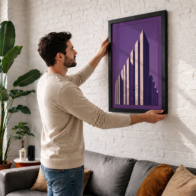 Urban Monument Art Deco - Framed Print, A1 - 84.1 x 59.4 cm, Black