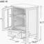 Buffet de rangement H 31,7 po avec poignées en cloche uniques