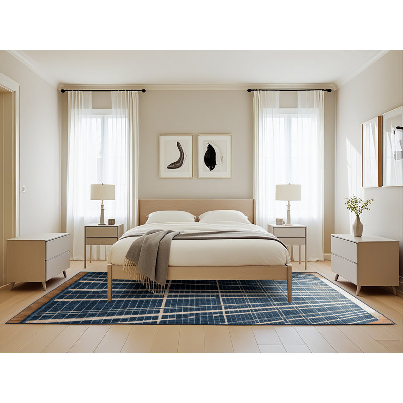 Tapis gris lavable à la machine, Rectangle de 5 pi x 8 pi