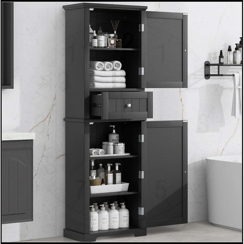 Versatile Freestanding Bathroom Cabinet With Drawer And Adjustable Shelf For Optimal Storage