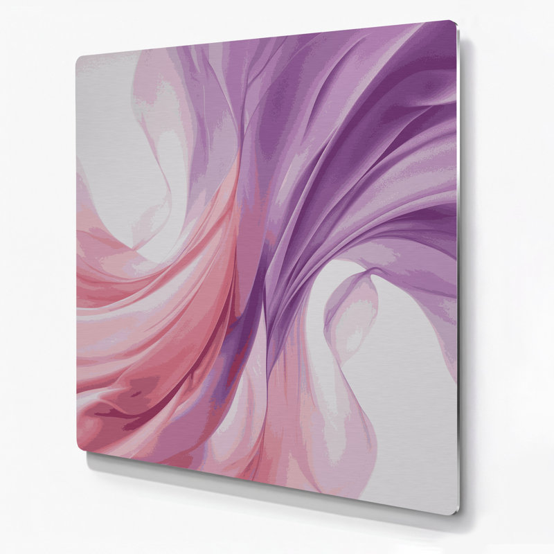 Gradient abstrait 71, art mural en métal beige, H 12 po x l 12 po