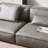 Gray Genuine Leather Modular Sofa cushion couch