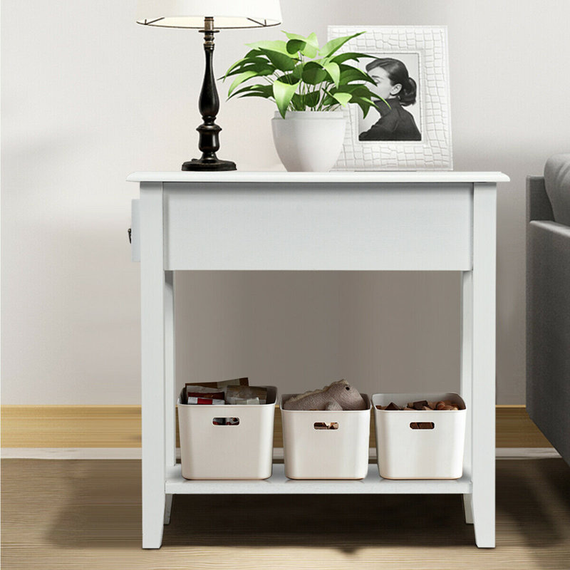 Annalucia 24'' W Nightstand, White