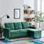 Bilski 3 Seater Velvet Sofa & Chaise