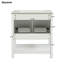 Meuble-lavabo de 30 pouces avec lavabo en céramique et rangement polyvalent - idéal pour les petites salles de bain