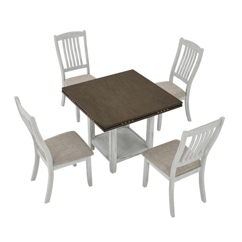 Table pliante multifonctionnelle, pouvant accueillir 4 personnes, avec espace de rangement, table pliante à quatre côtés permettant d'économiser de l'espace Les collègues peuvent également étendre la zone d'utilisation, convenant à la cuisine, au 