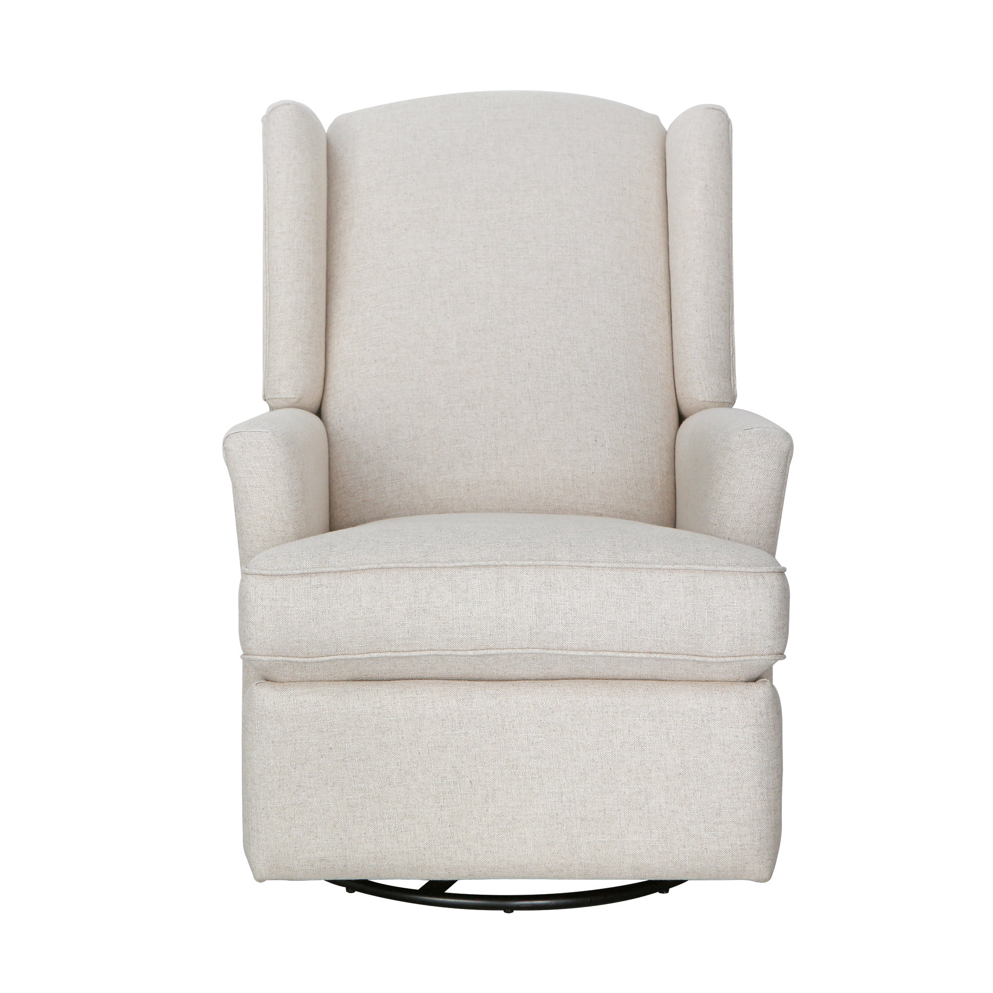 Heming Wingback Recliner Nursery Glider, Canvas Polyester Blend