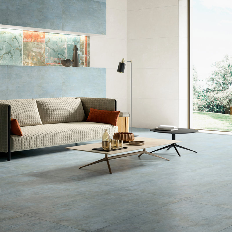 Pictura 23-1/2 In. X 47 In. Porcelain Floor And Wall Tile, Blue