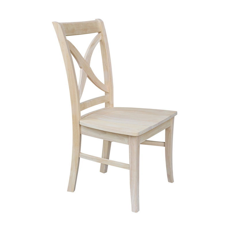 17.8'' H Solid Wood Side Chair, Unfinished