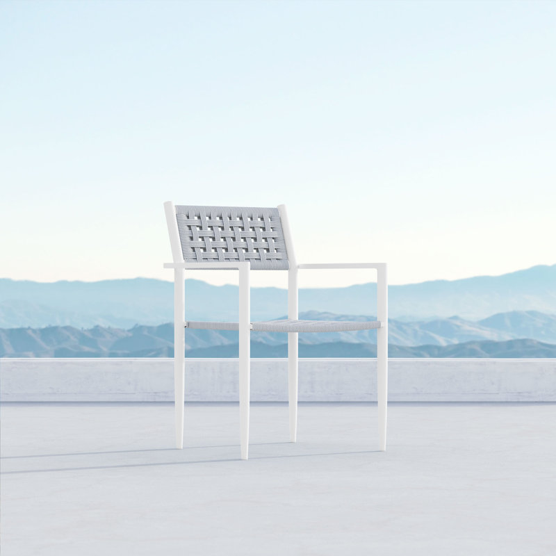 Naples Dining Chair, Matte White/Ash