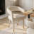 Modern 79" Rectangular Dining Table Set With 6 Upholstered Arm Dining Chairs-1066450988