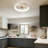 20'' Dianeshia Flush Mount Dimmable Ceiling Fan with LED Lights-1221381298