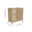 Armoire de lavabo grande capacité en bambou naturel