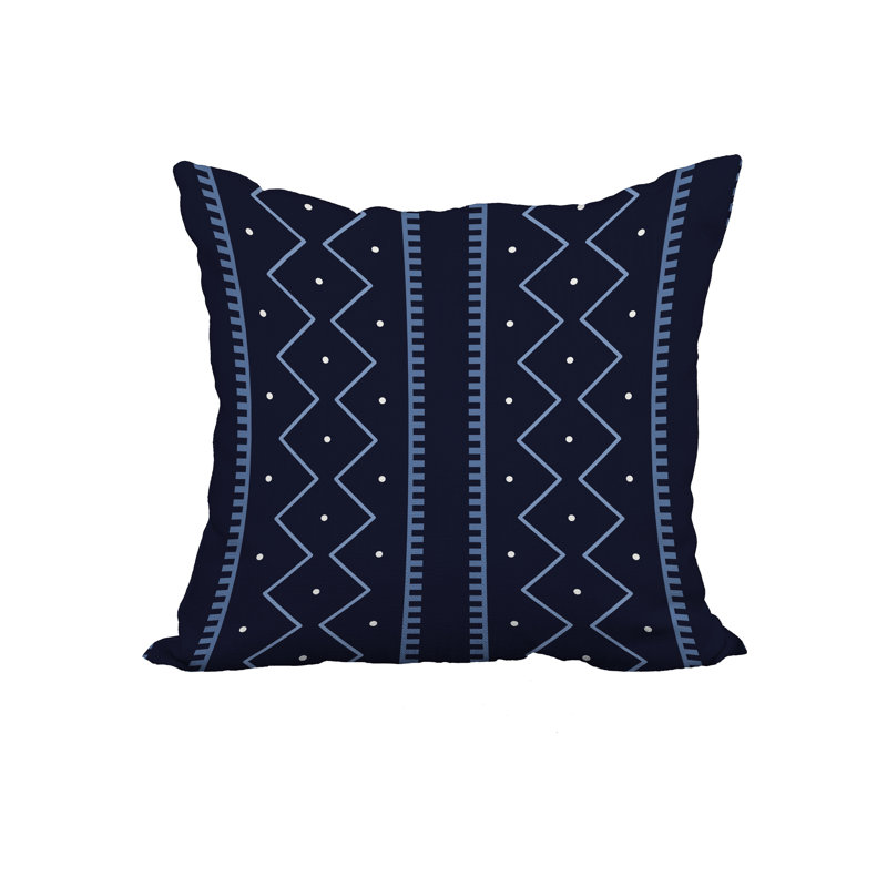 Housse et insert de coussin carré imprimé, 18 po x 18 po, Bleu