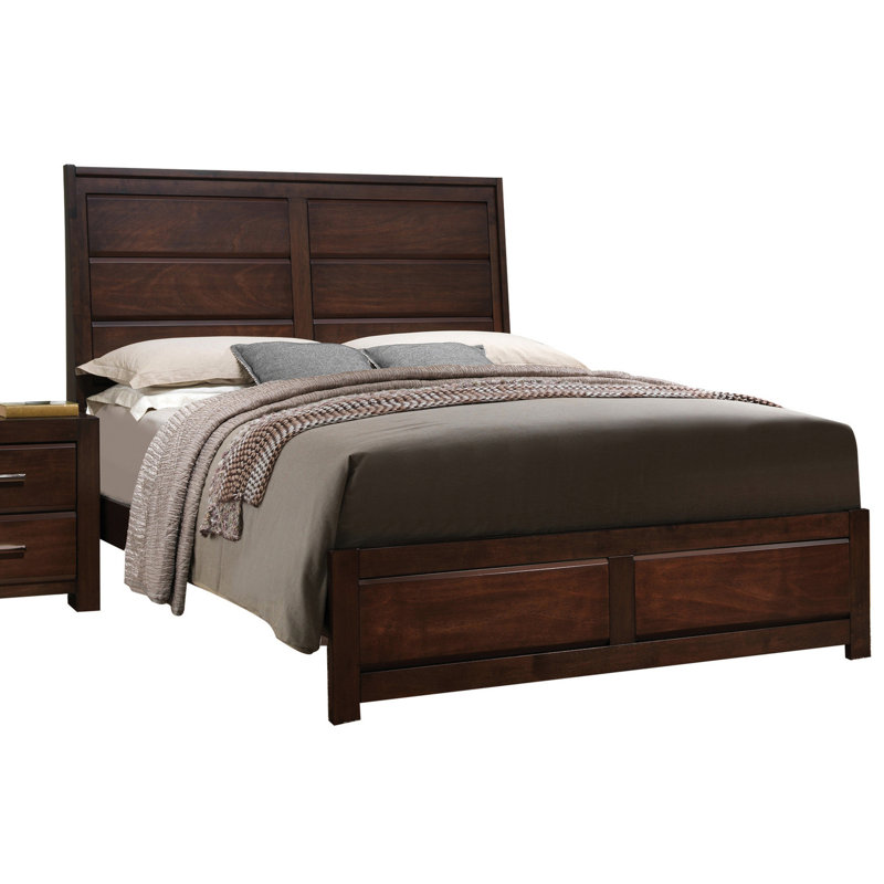 Walnut Finish Queen Bed