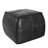 Full-Grain Genuine Leather Square Pouf With Patchwork Design-961048762