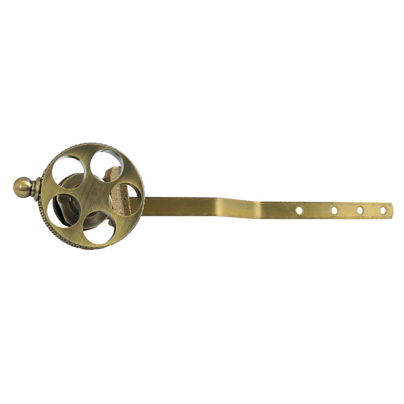 Levier de réservoir de toilette à poignée frontale avec poignée moletée Kingston Brass Webb, Laiton antique
